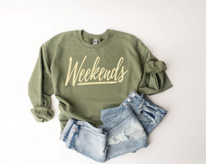 Weekends Sweatshirt shelf stock