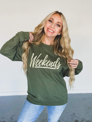 Weekends Sweatshirt shelf stock