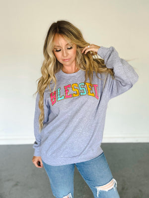 Blessed Varsity Sweatshirts - Shelf Stock