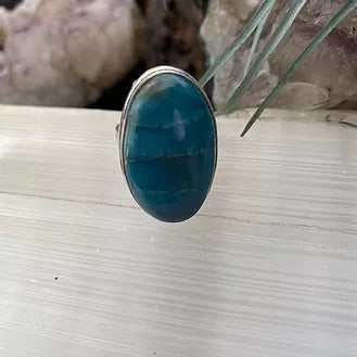 Blue Apatite Ring Size 8